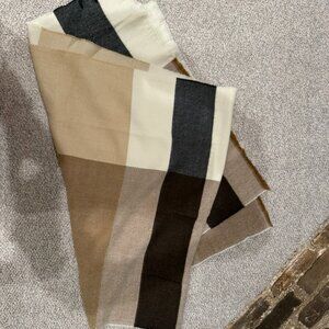 Zara Oversized Blanket Scarf Neutral Colorblock Camel Brown Beige